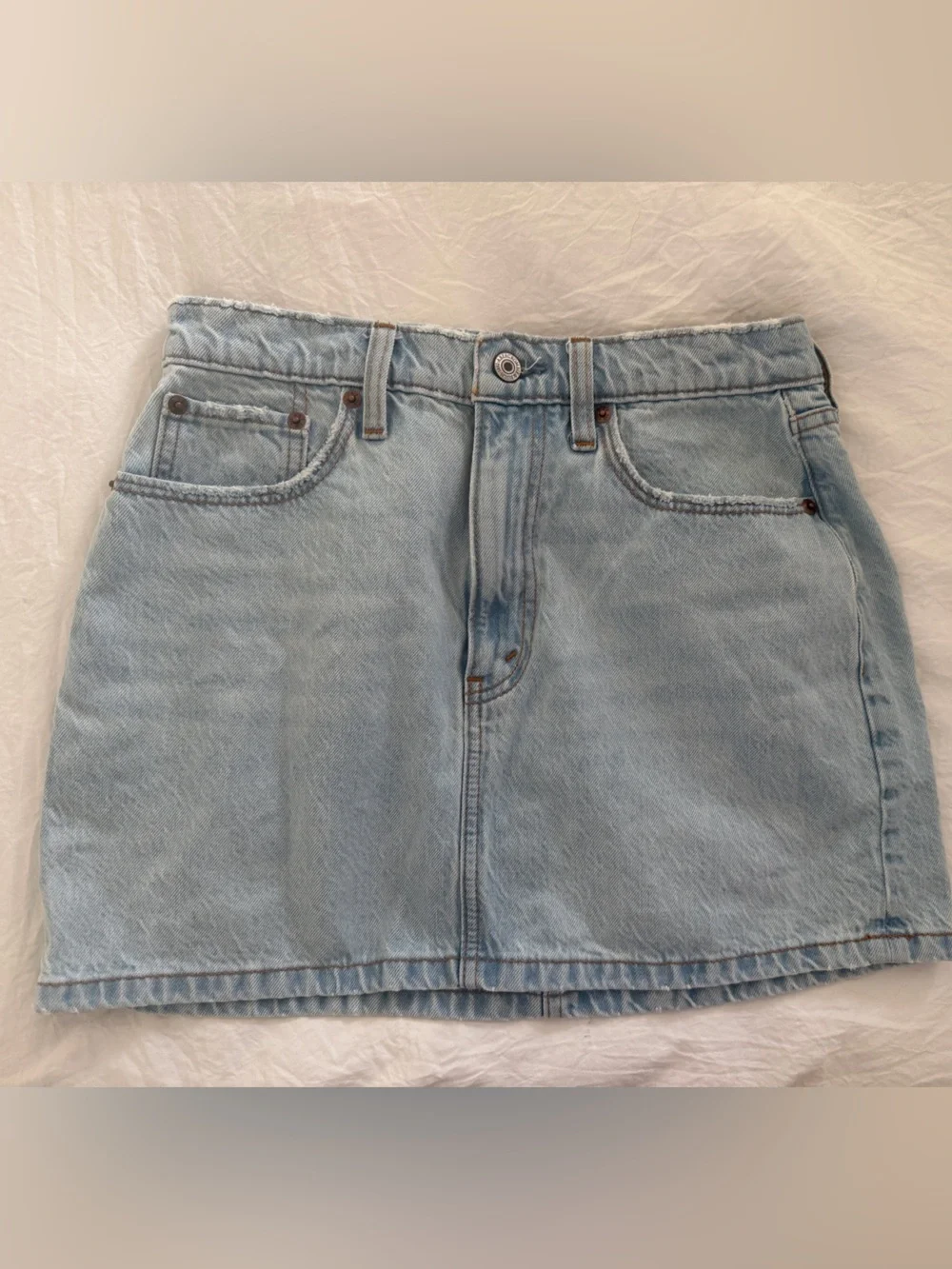 Abercrombie high rise denim mini skirt